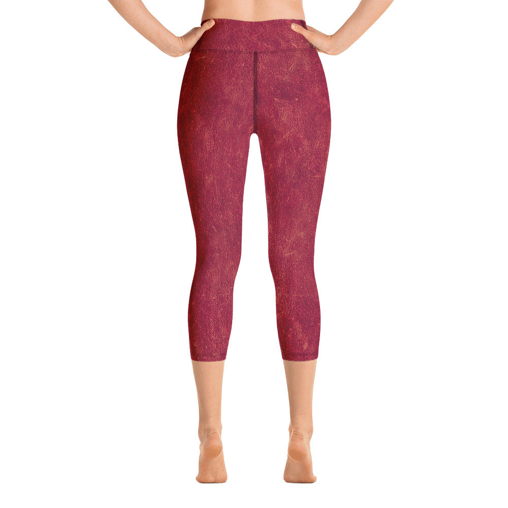Rosso Pompei - Yoga Capri Leggings -