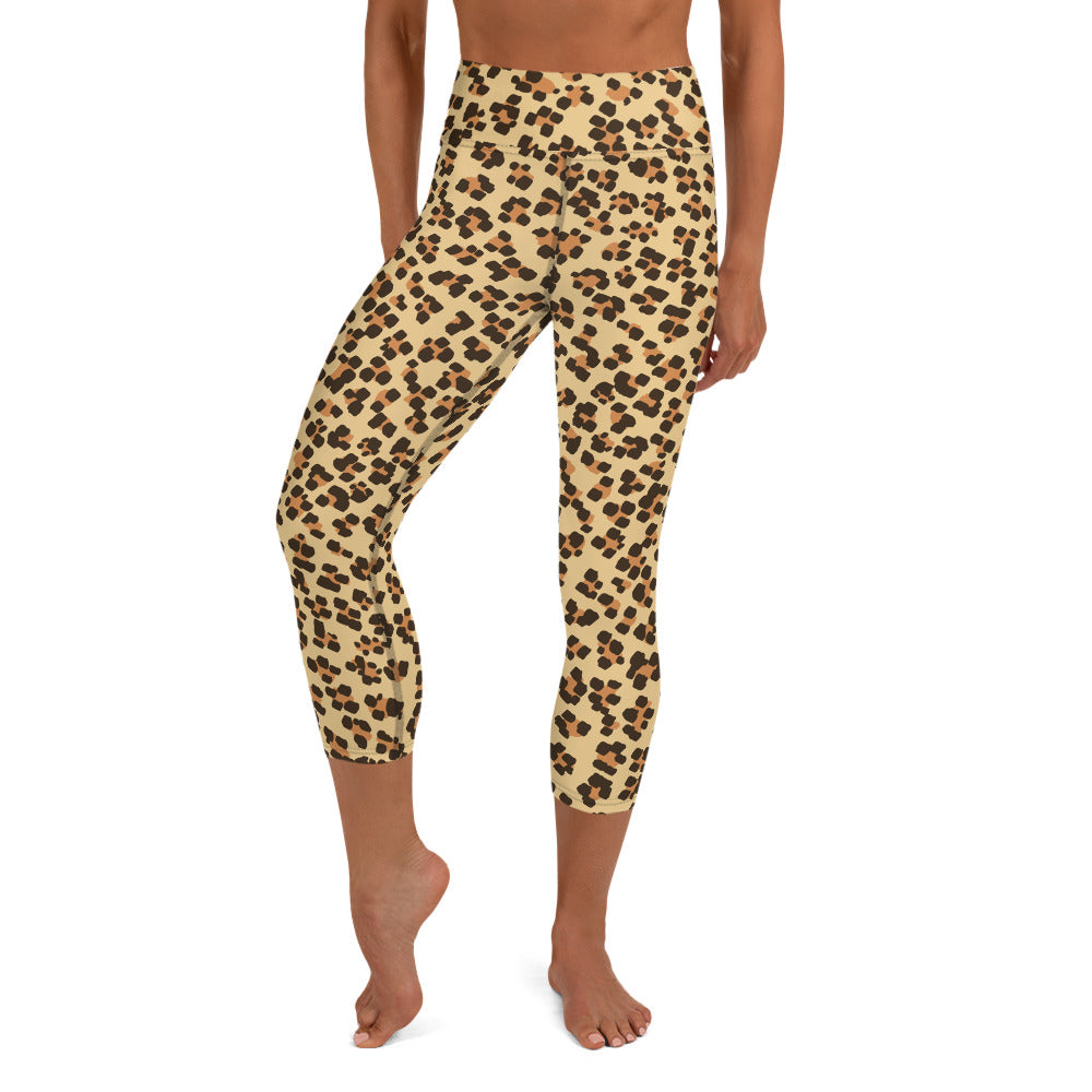 Leopardo - Yoga Capri Leggings -