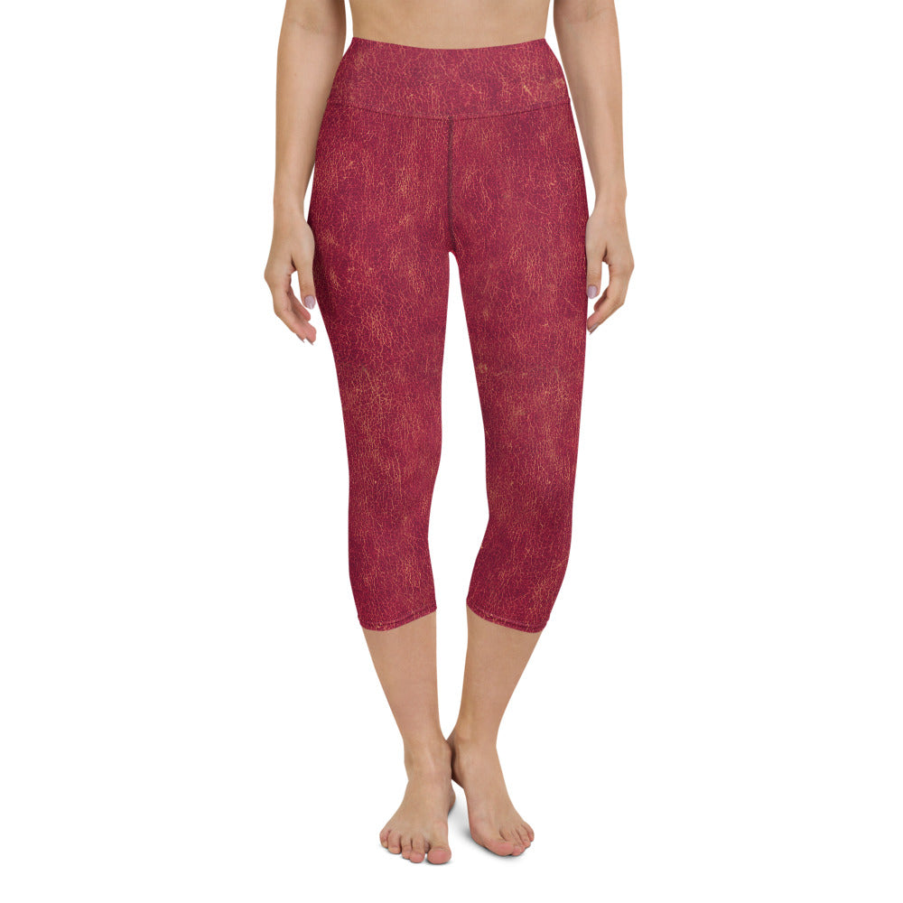 Rosso Pompei - Yoga Capri Leggings -