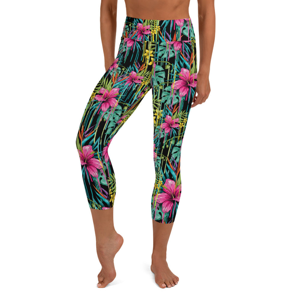 Rose - Yoga Capri Leggings