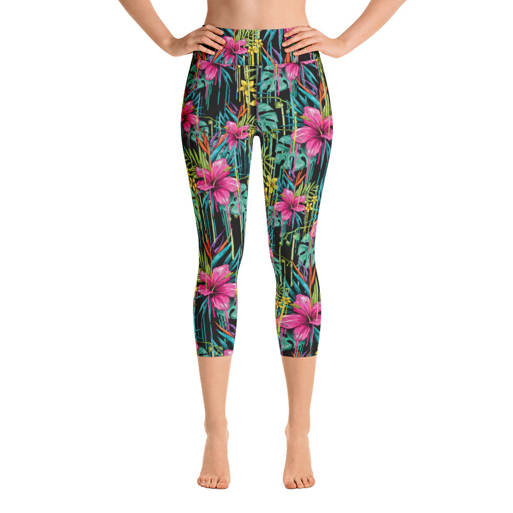 Rose - Yoga Capri Leggings