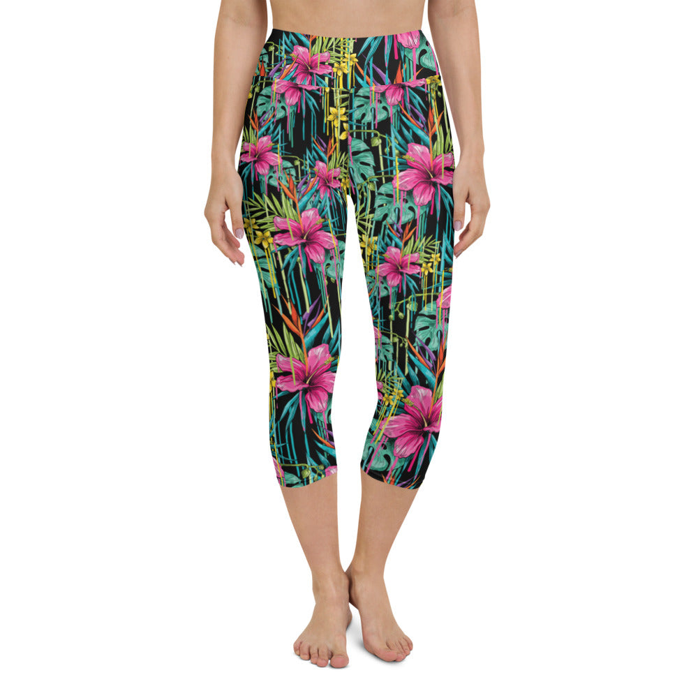 Rose - Yoga Capri Leggings