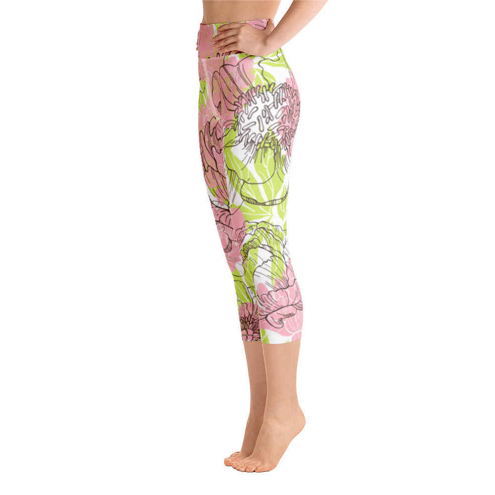 Fantasia di Fiori -Yoga Capri Leggings -