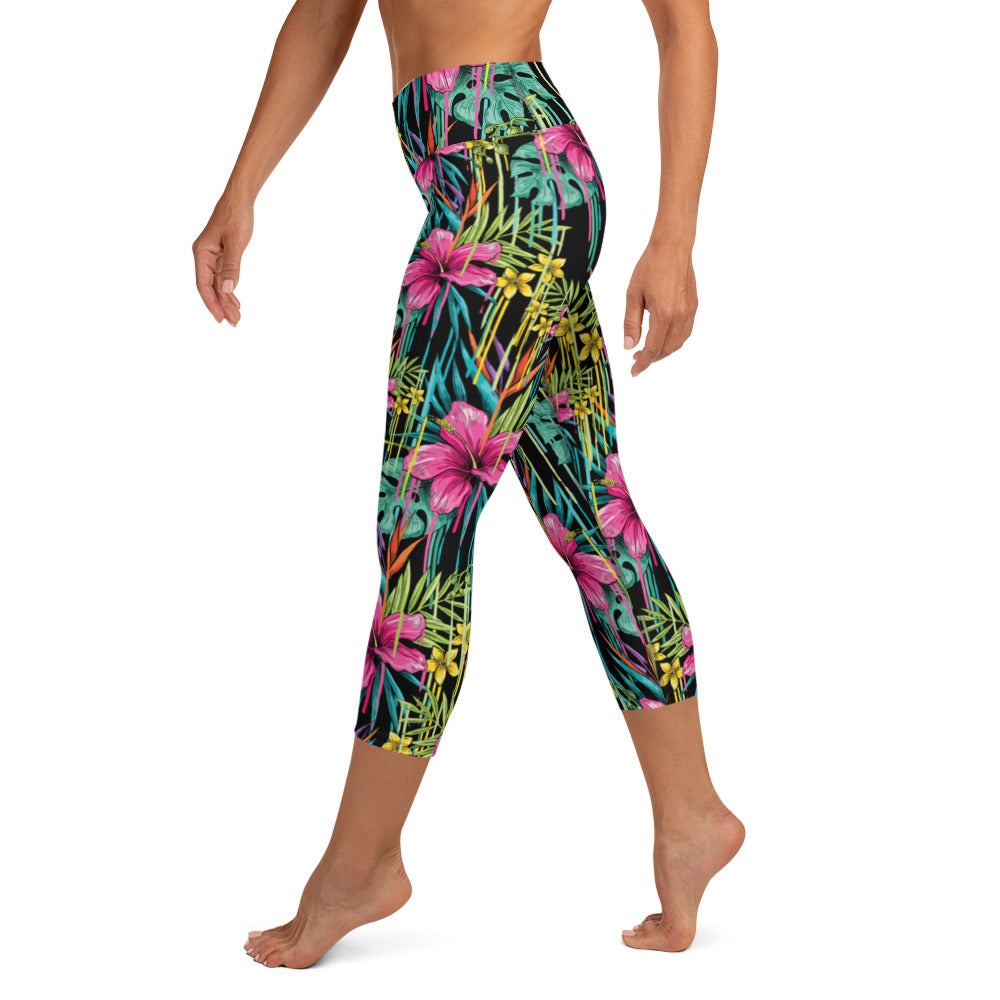 Rose - Yoga Capri Leggings