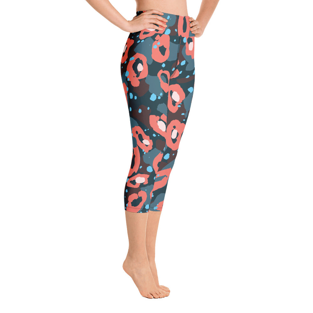 Leopardo Rosso - Yoga Capri Leggings -