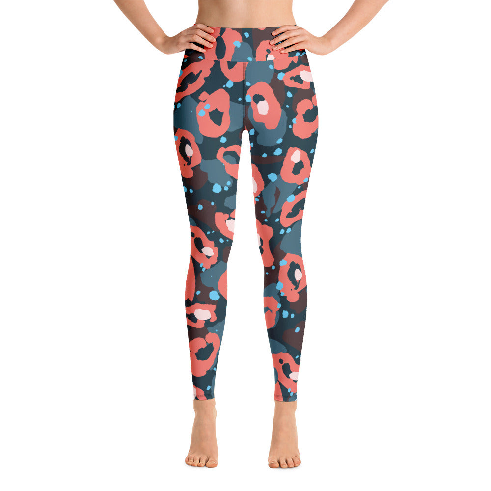 Leopardo Rosso- Yoga Leggings -