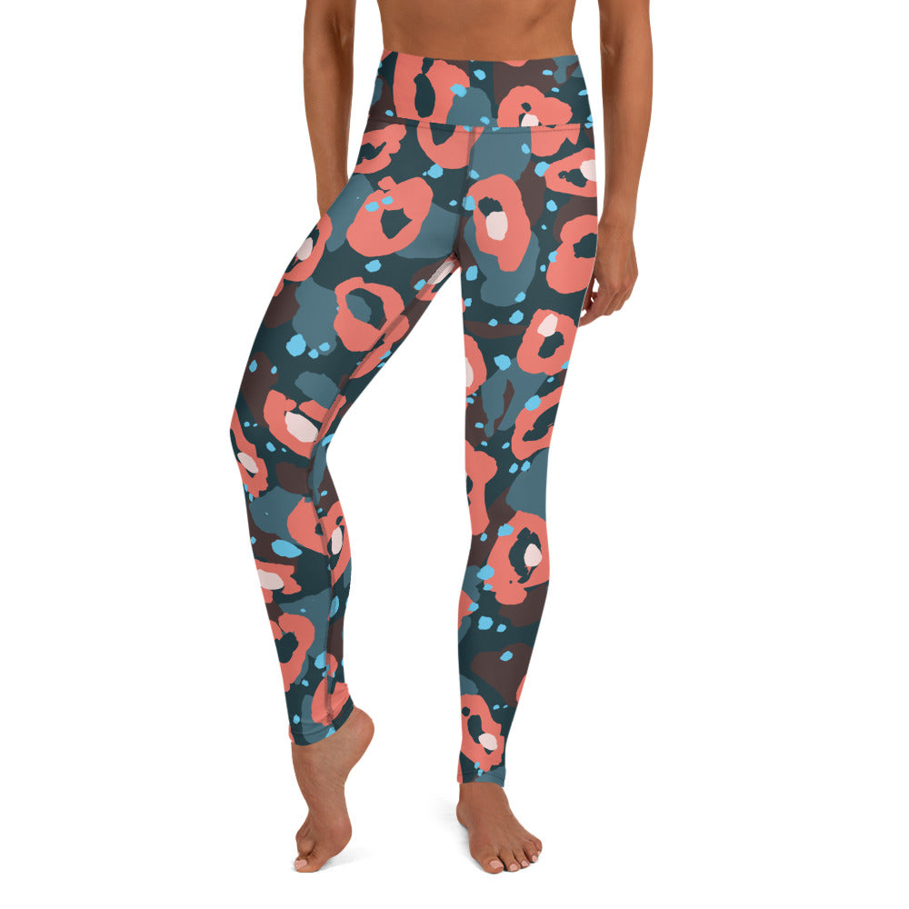 Leopardo Rosso- Yoga Leggings -