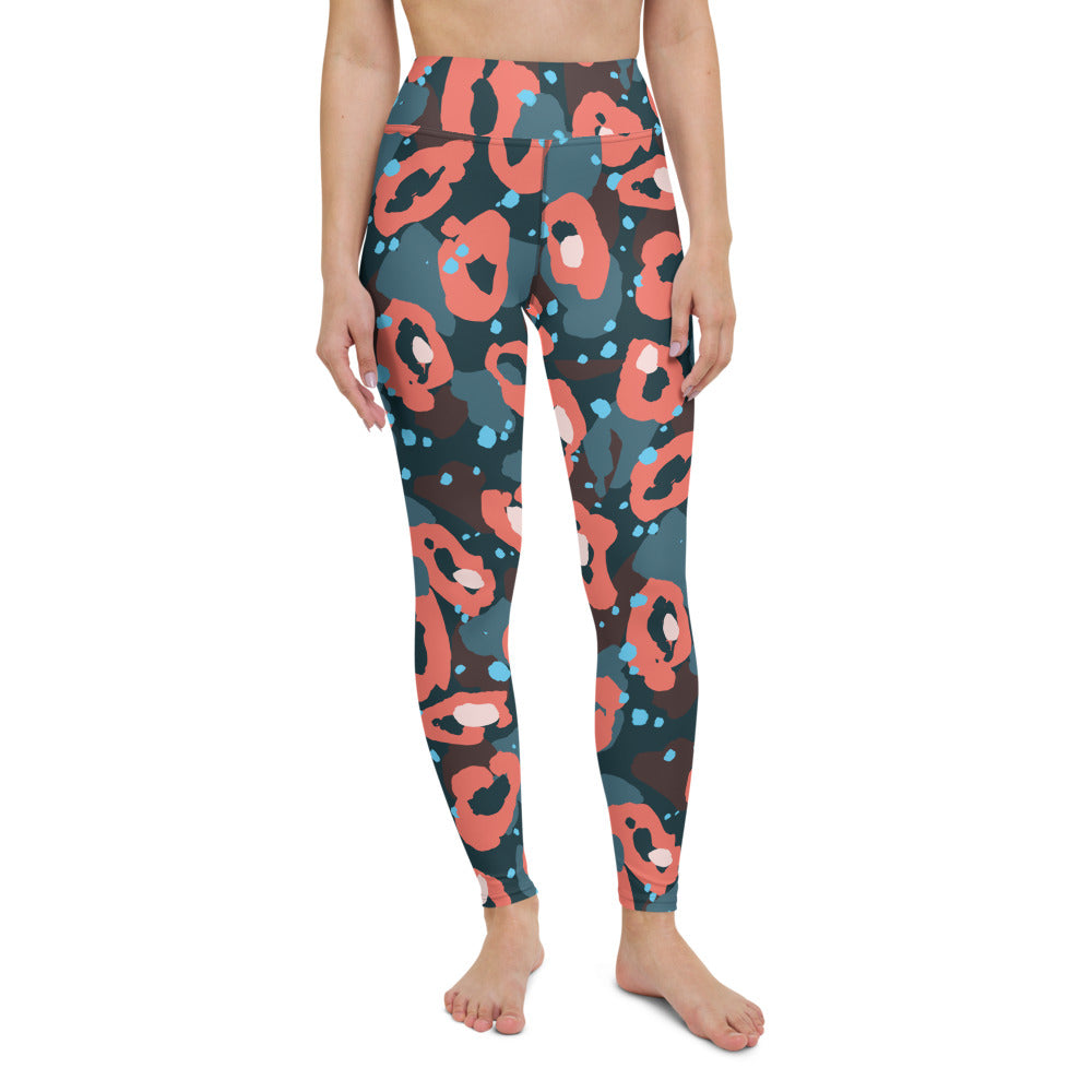 Leopardo Rosso- Yoga Leggings -