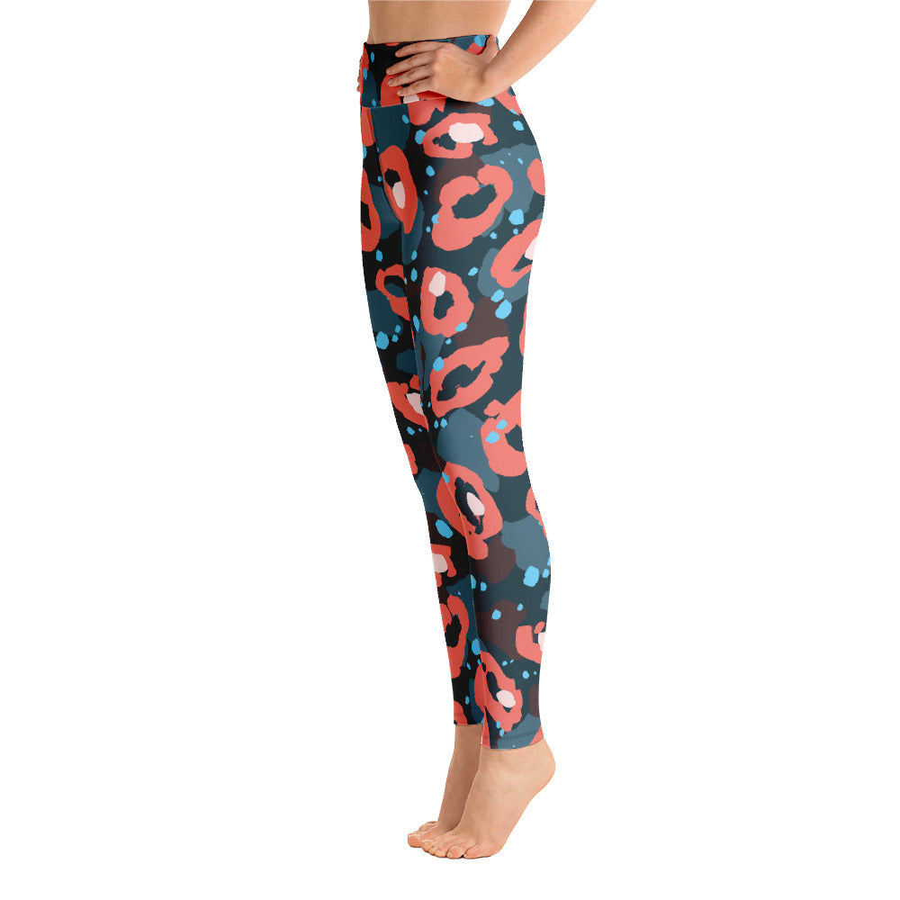 Leopardo Rosso- Yoga Leggings -