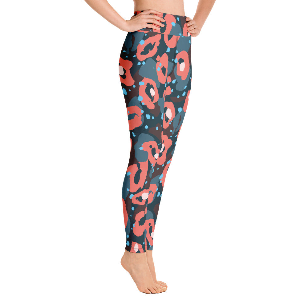 Leopardo Rosso- Yoga Leggings -