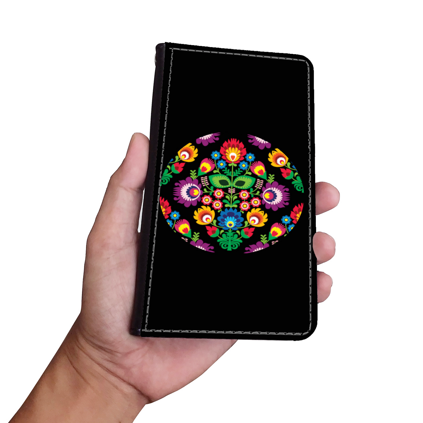 Cerchio e Fiori - Custodia per Smartphone iPhone/Galaxy -
