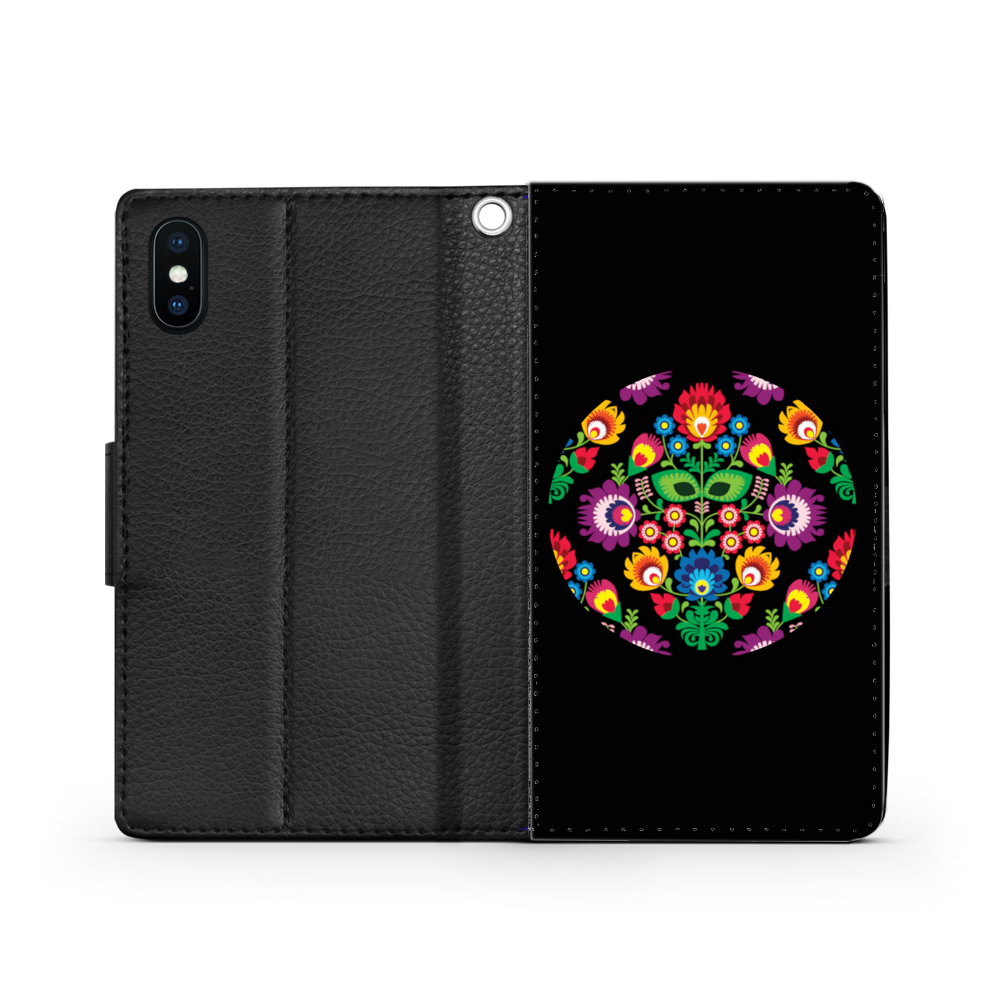 Cerchio e Fiori - Custodia per Smartphone iPhone/Galaxy -