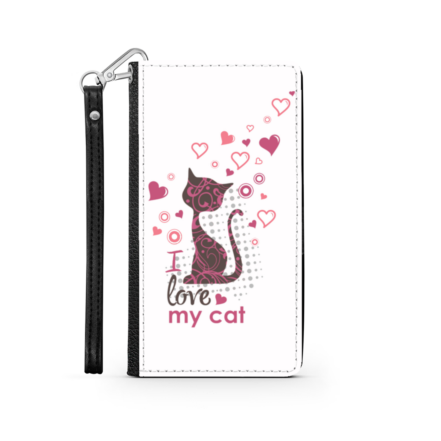 I Love my Cat Bianco - Custodia per Smartphone iPhone/Galaxy -