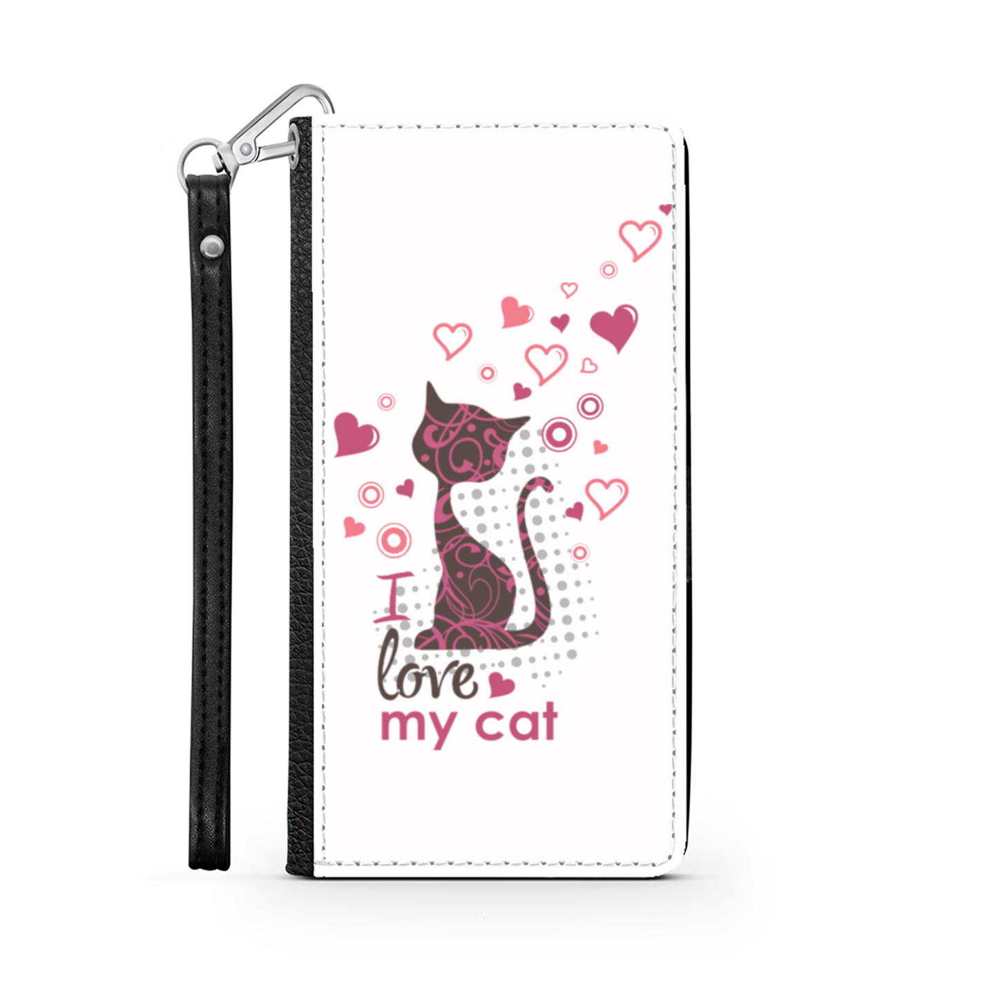 I Love my Cat Bianco - Custodia per Smartphone iPhone/Galaxy -