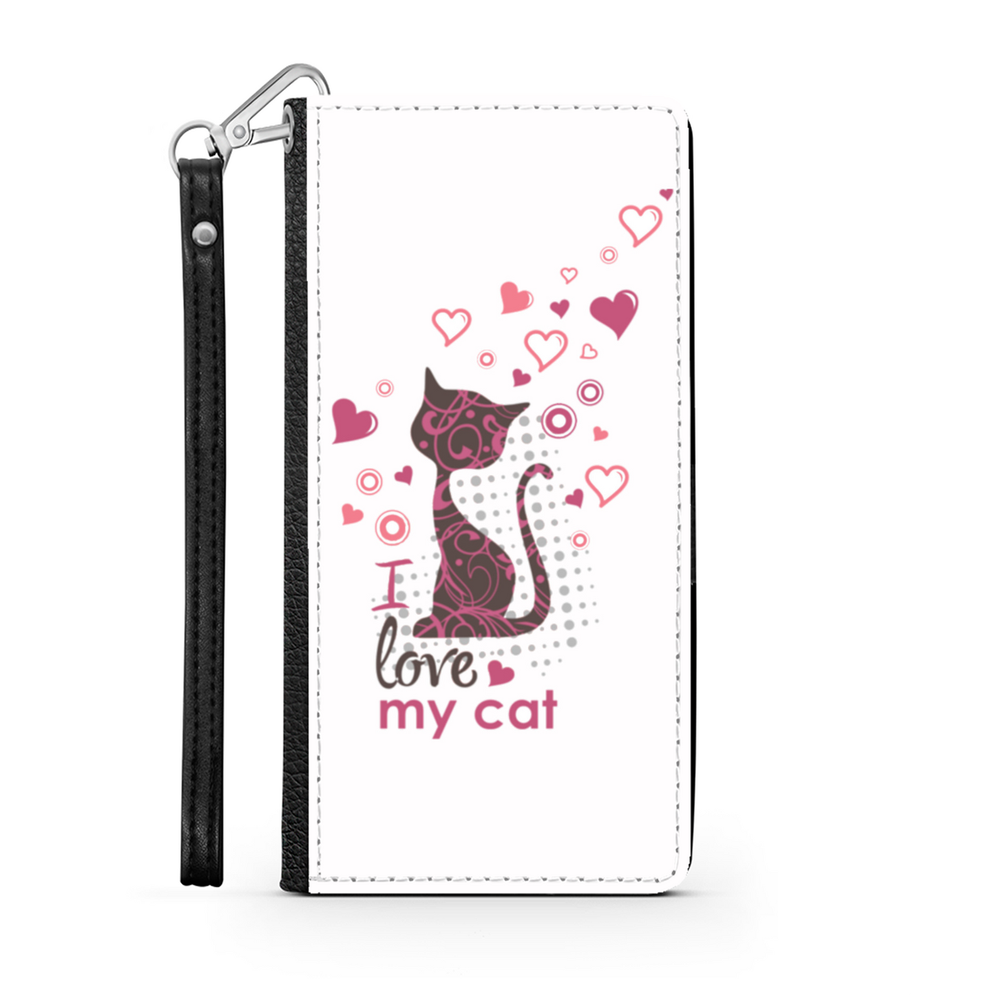 I Love my Cat Bianco - Custodia per Smartphone iPhone/Galaxy -