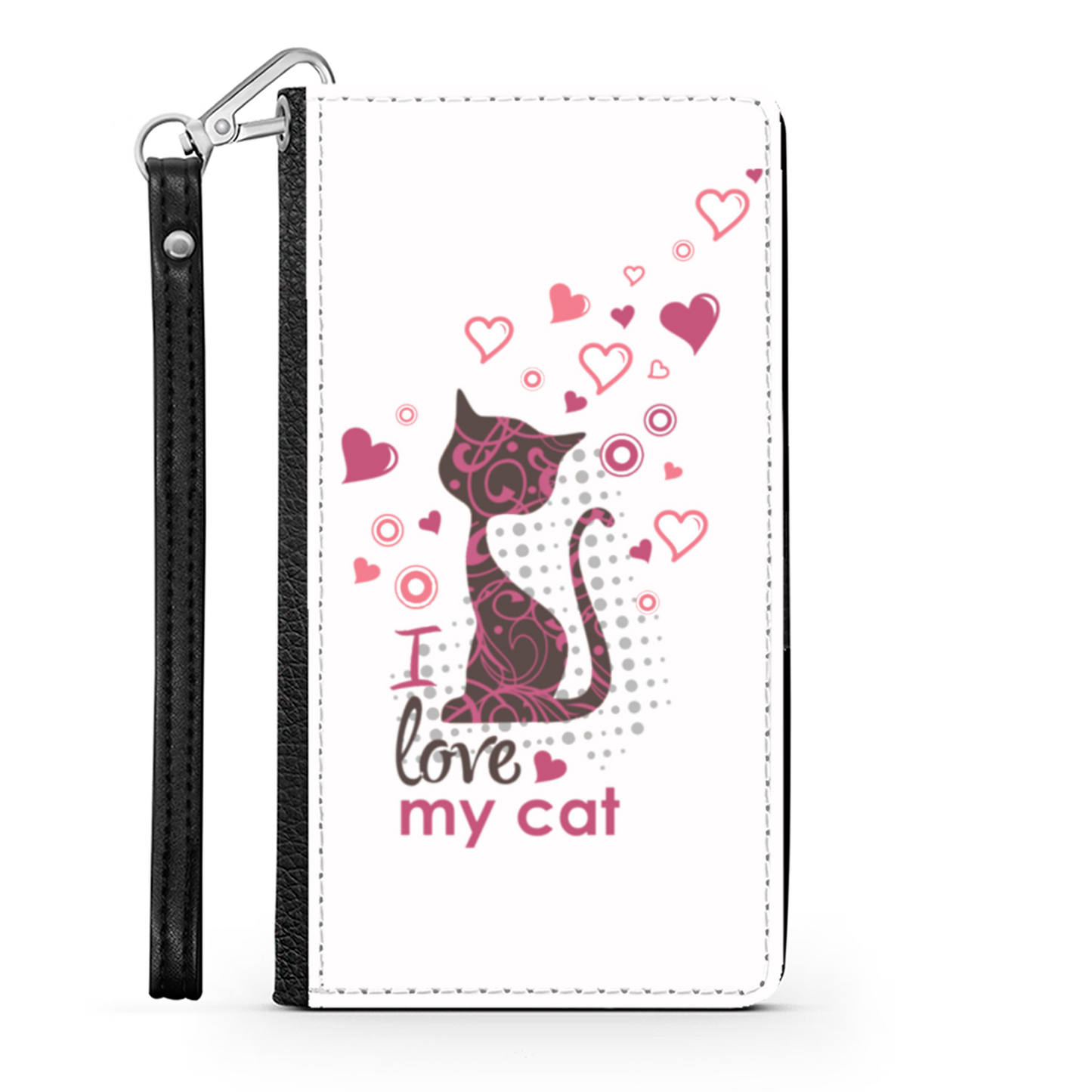 I Love my Cat Bianco - Custodia per Smartphone iPhone/Galaxy -