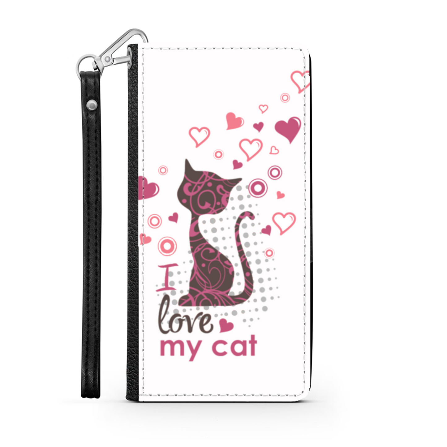 I Love my Cat Bianco - Custodia per Smartphone iPhone/Galaxy -