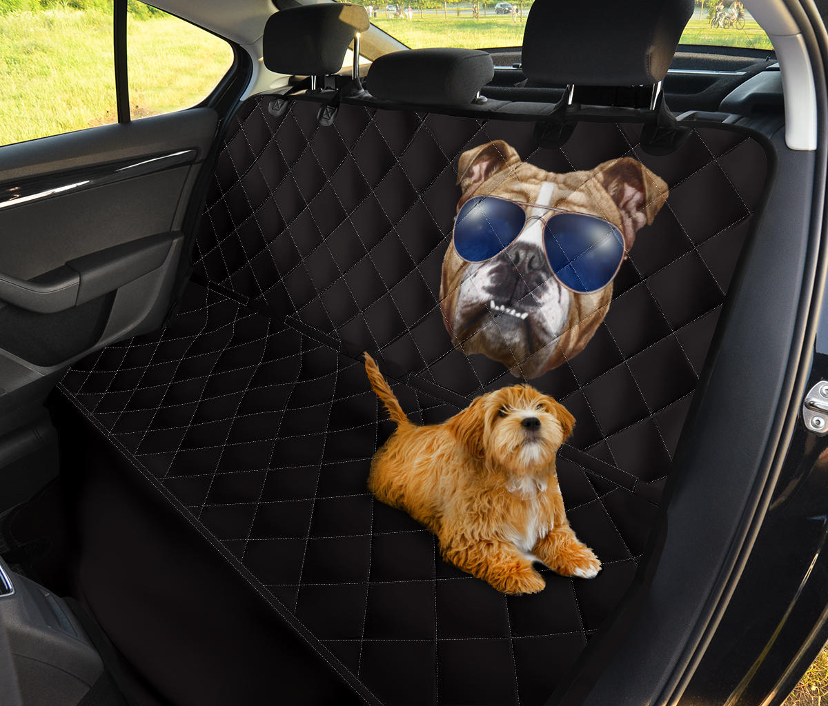 Bulldog con Occhiali - Coprisedile Auto per Amici a 4 Zampe -