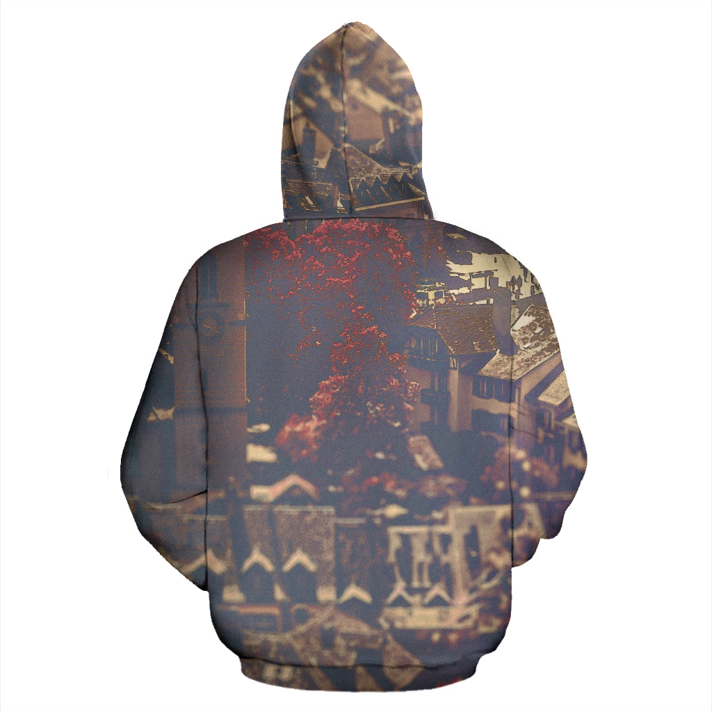 Vintage - Felpa Unisex con Cappuccio e Zip -