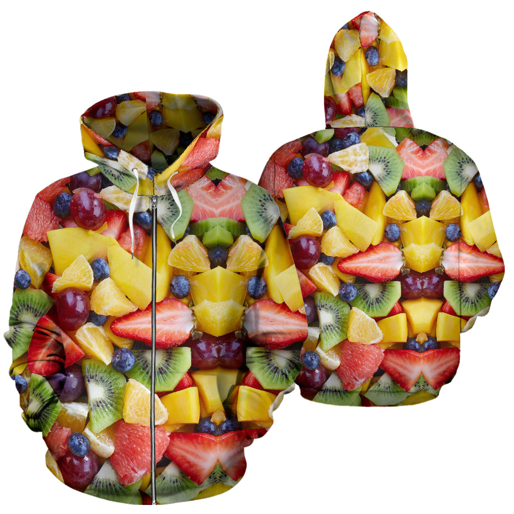 Frutta -Felpa Unisex con Cappuccio e Zip -
