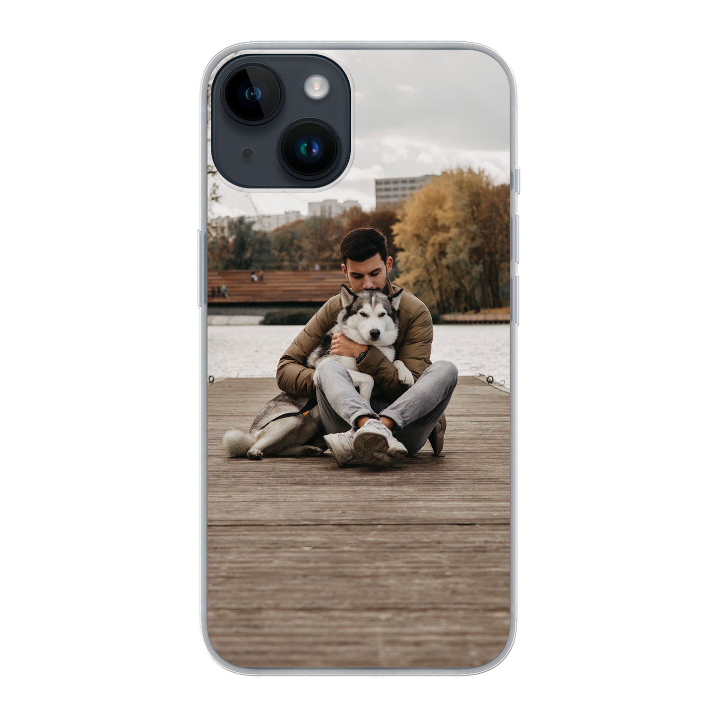 Apple iPhone 14 Cover Morbida Trasparente - Stampa sul Retro