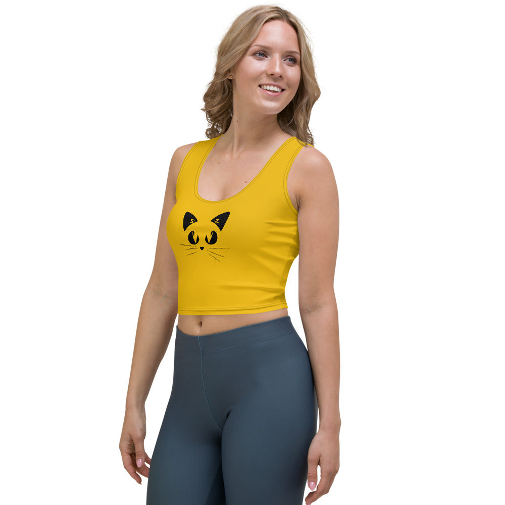 Gatto Fondo Giallo - Crop Top -