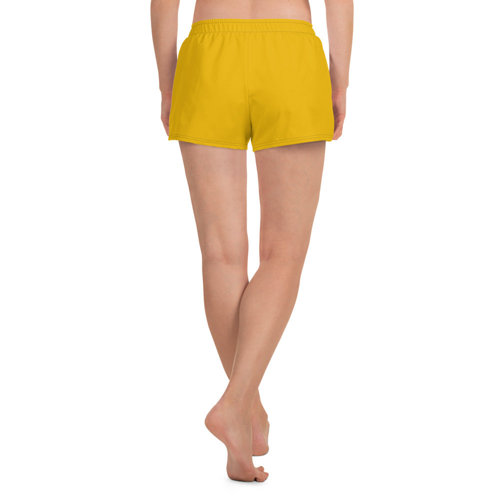 Gatto Sfondo Giallo - Pantaloncini Sportivi Donna -