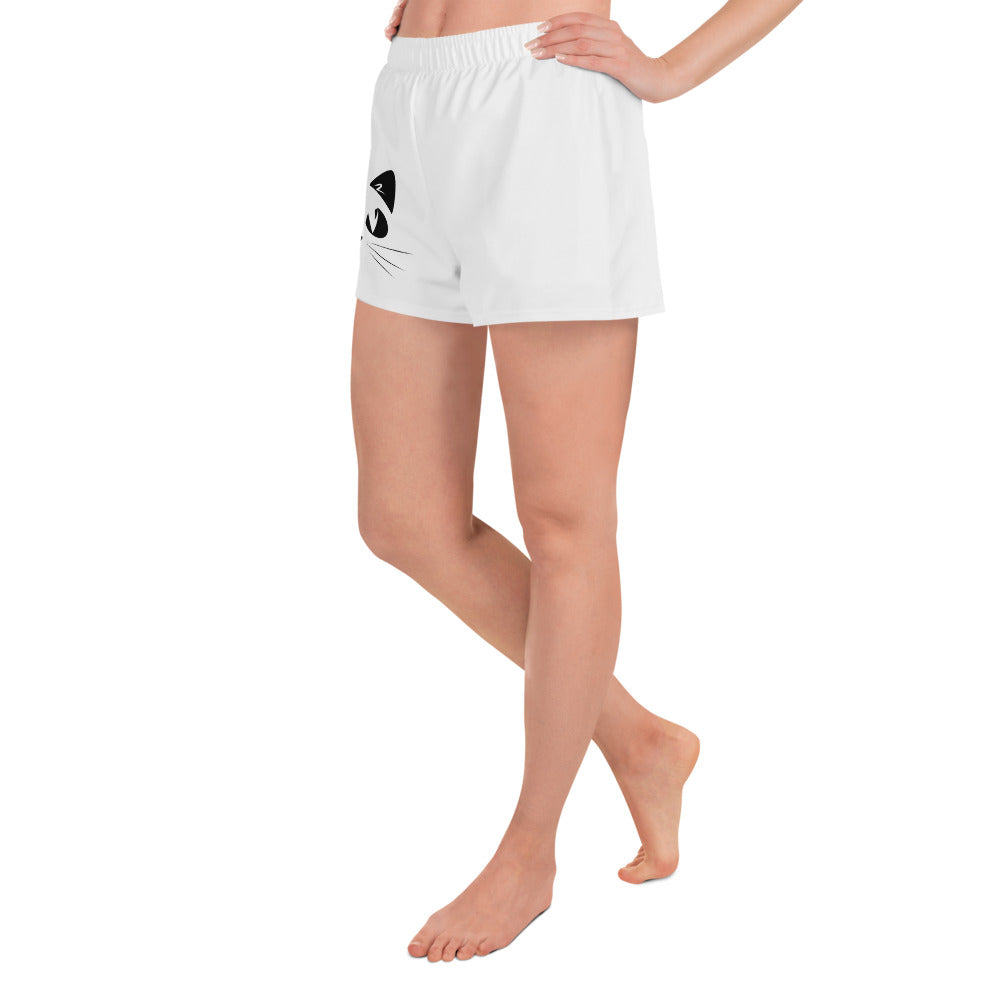 Gatto Fondo Bianco - Pantaloncini Sportivi Donna -