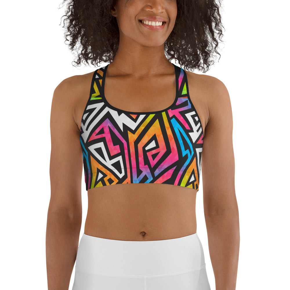 Geometrico - Reggiseno Sportivo-