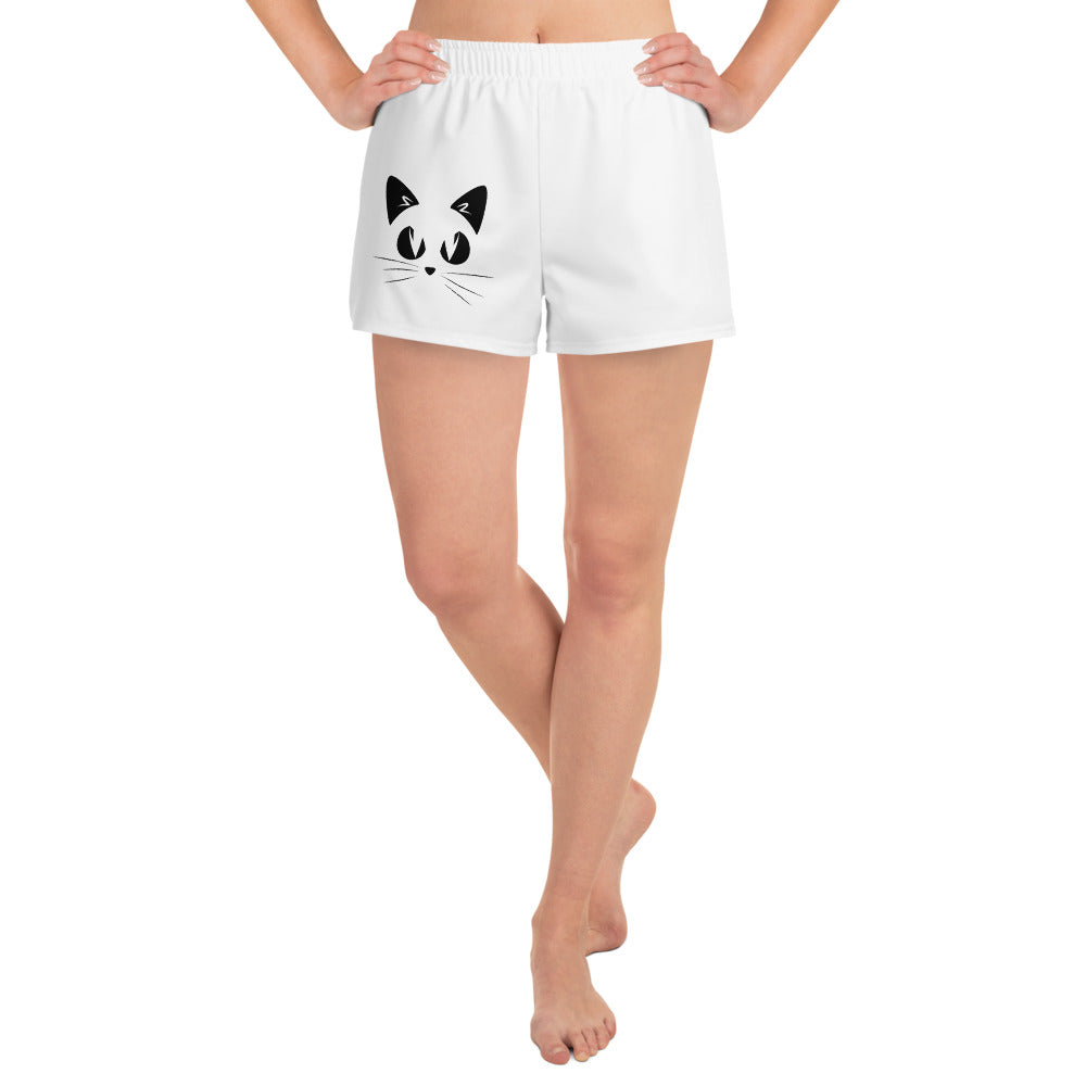Gatto Fondo Bianco - Pantaloncini Sportivi Donna -