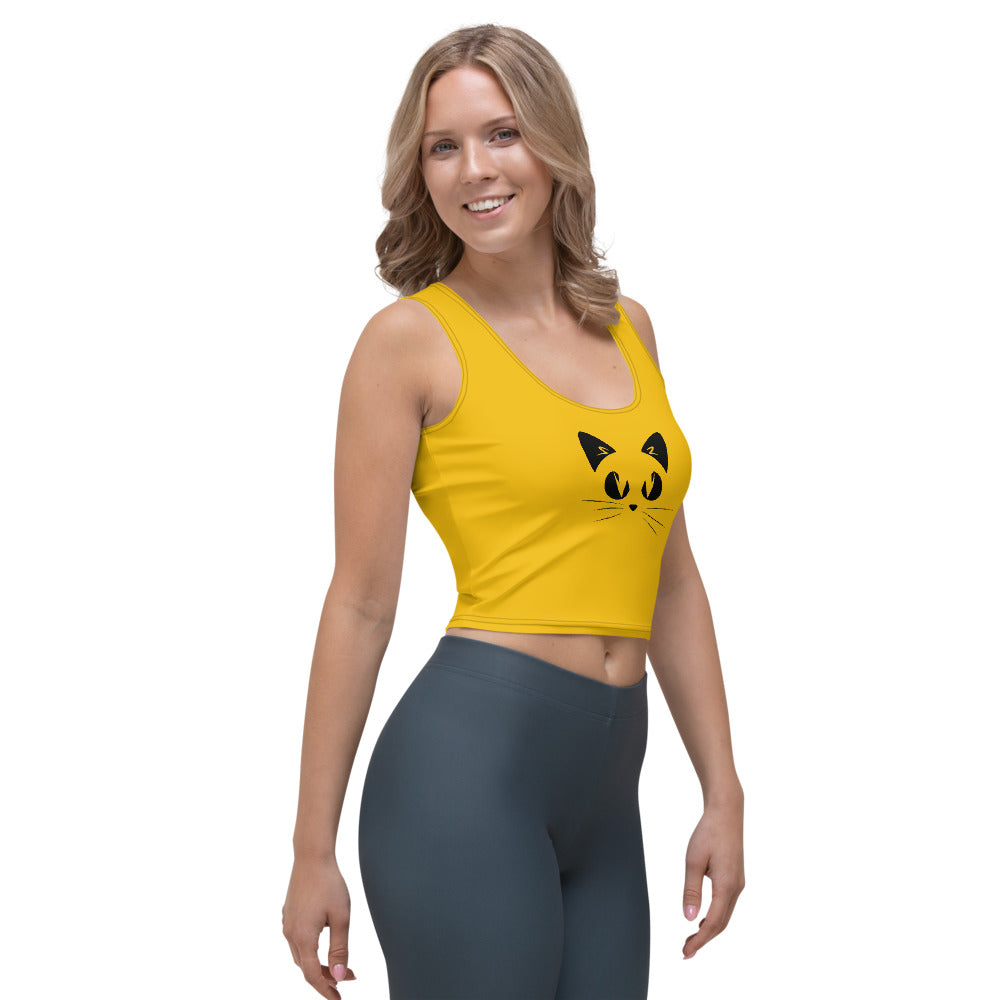 Gatto Fondo Giallo - Crop Top -