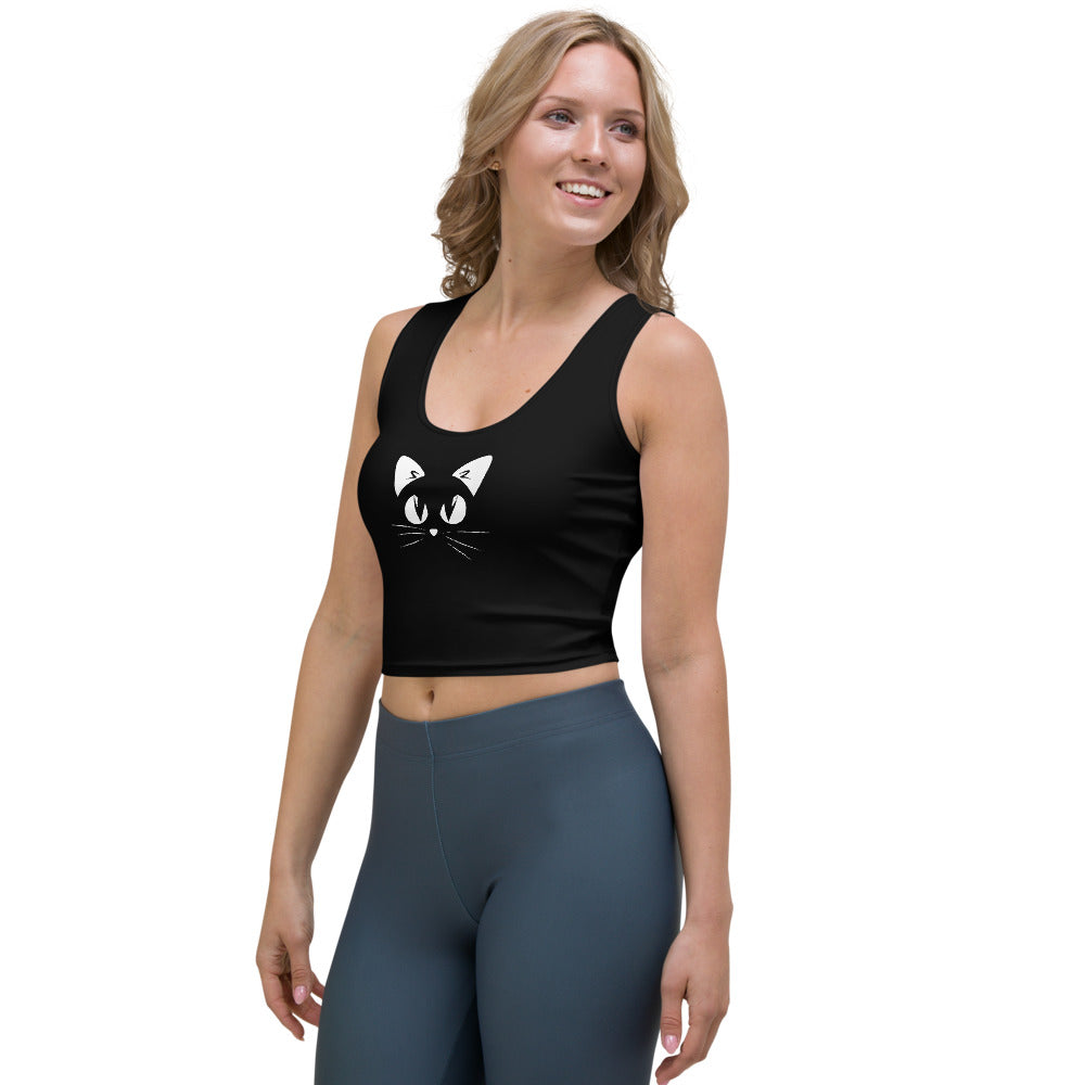 Gatto Fondo Nero - Crop Top -