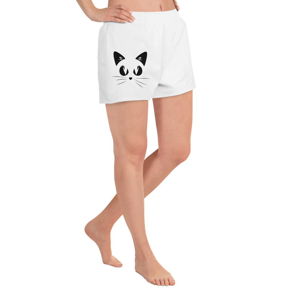 Gatto Fondo Bianco - Pantaloncini Sportivi Donna -