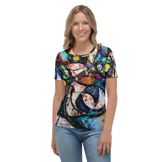 Astratto1 - T-Shirt Girocollo Donna -