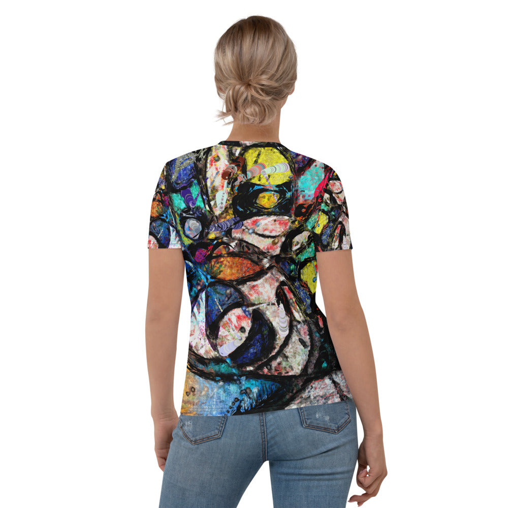 Astratto1 - T-Shirt Girocollo Donna -