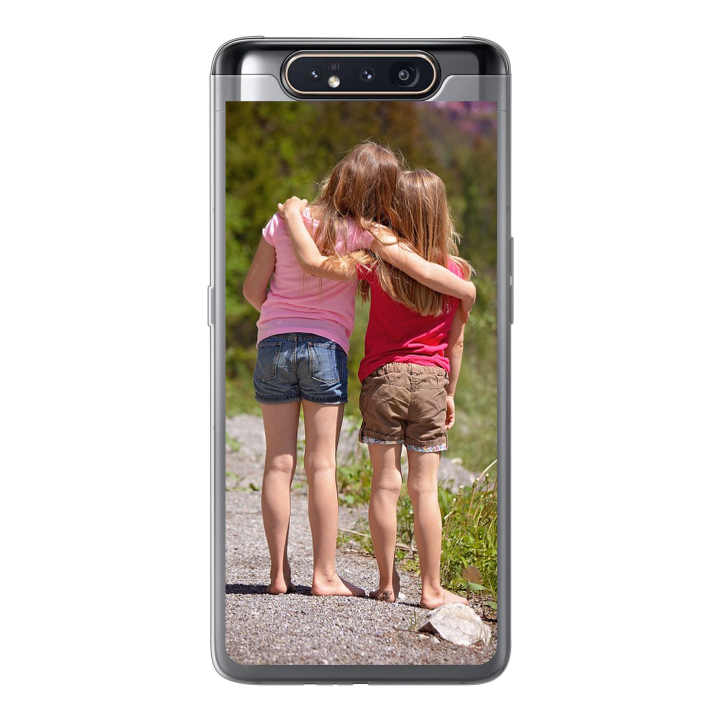 Samsung Galaxy A80 Cover Morbida Trasparente - Stampa sul Retro -