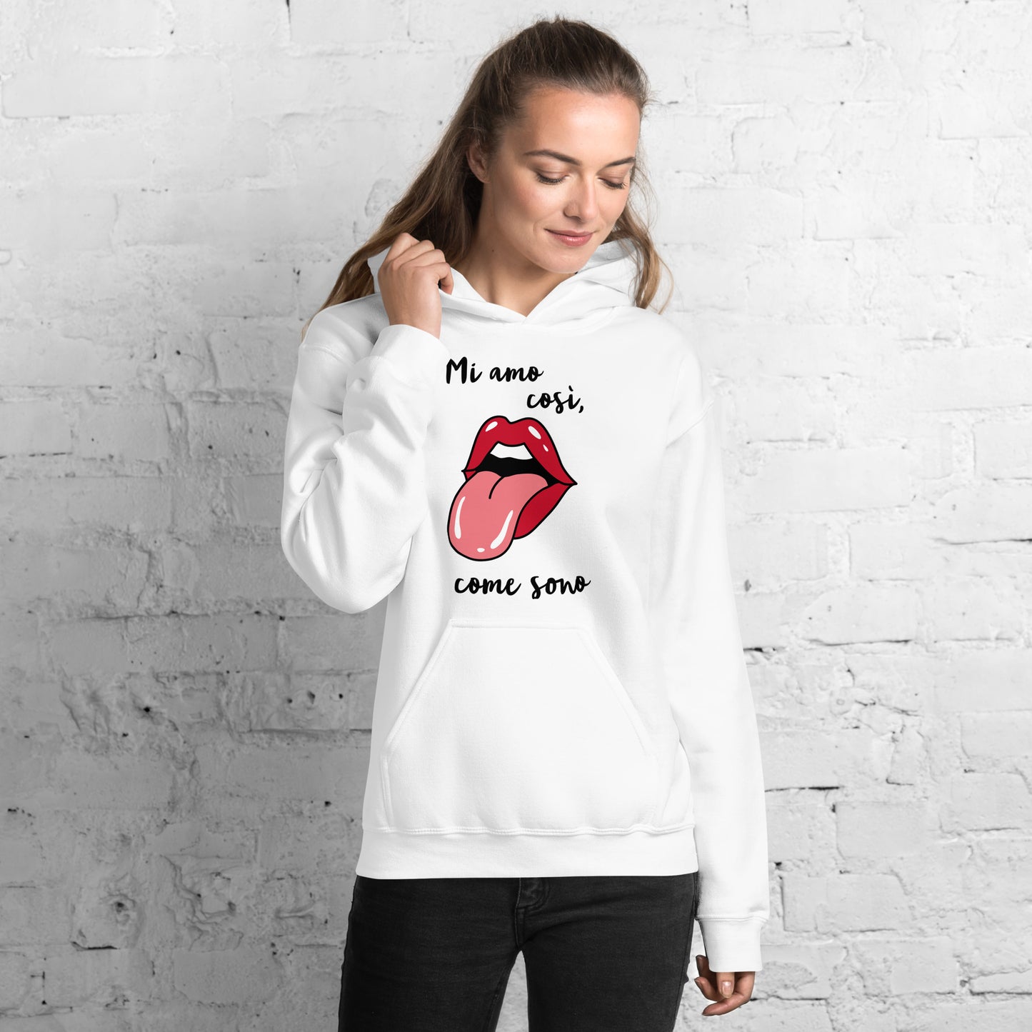 Mi amo così.. - Felpa Unisex con Cappuccio -