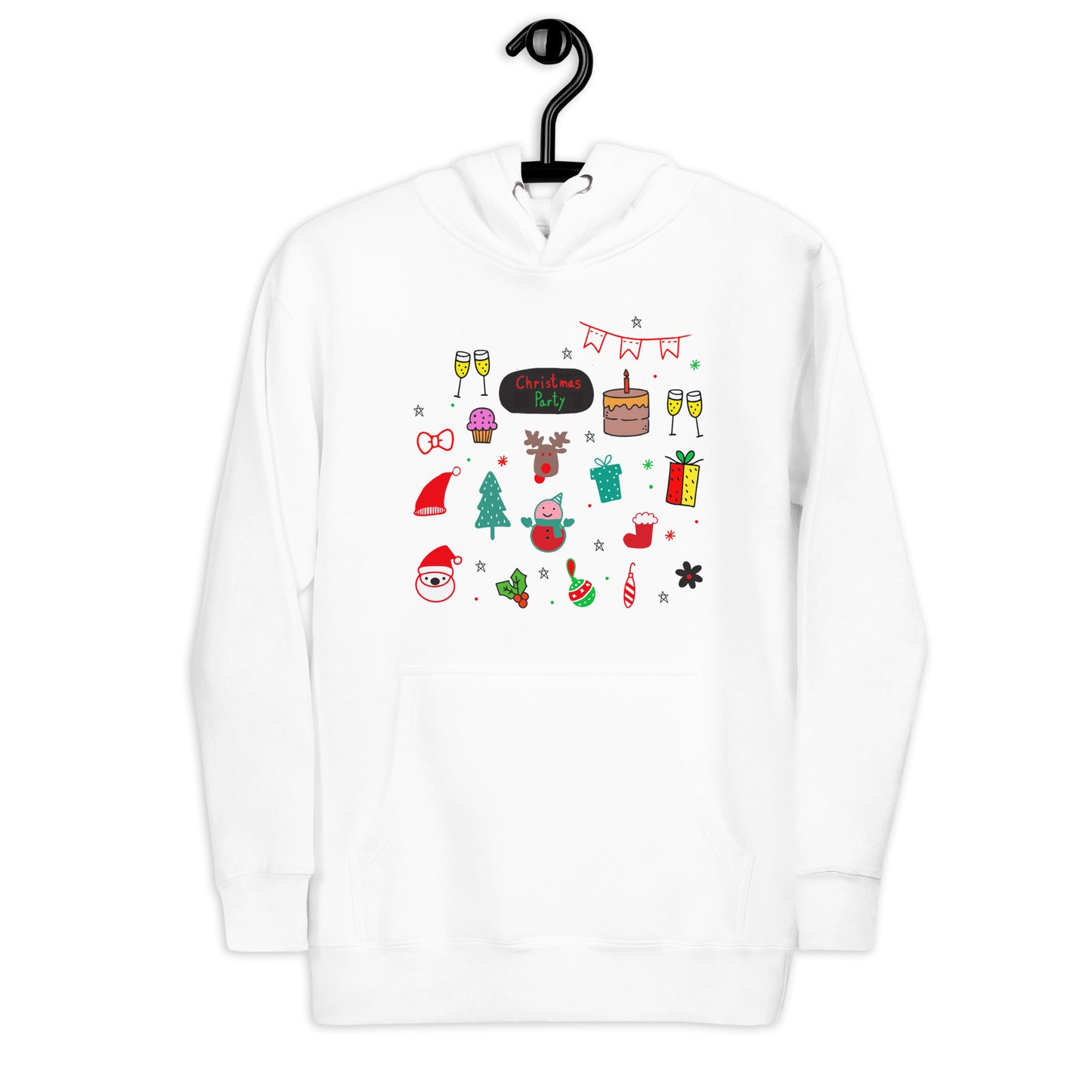 Christmas Party - Felpa Unisex con Cappuccio - 2 Colori -