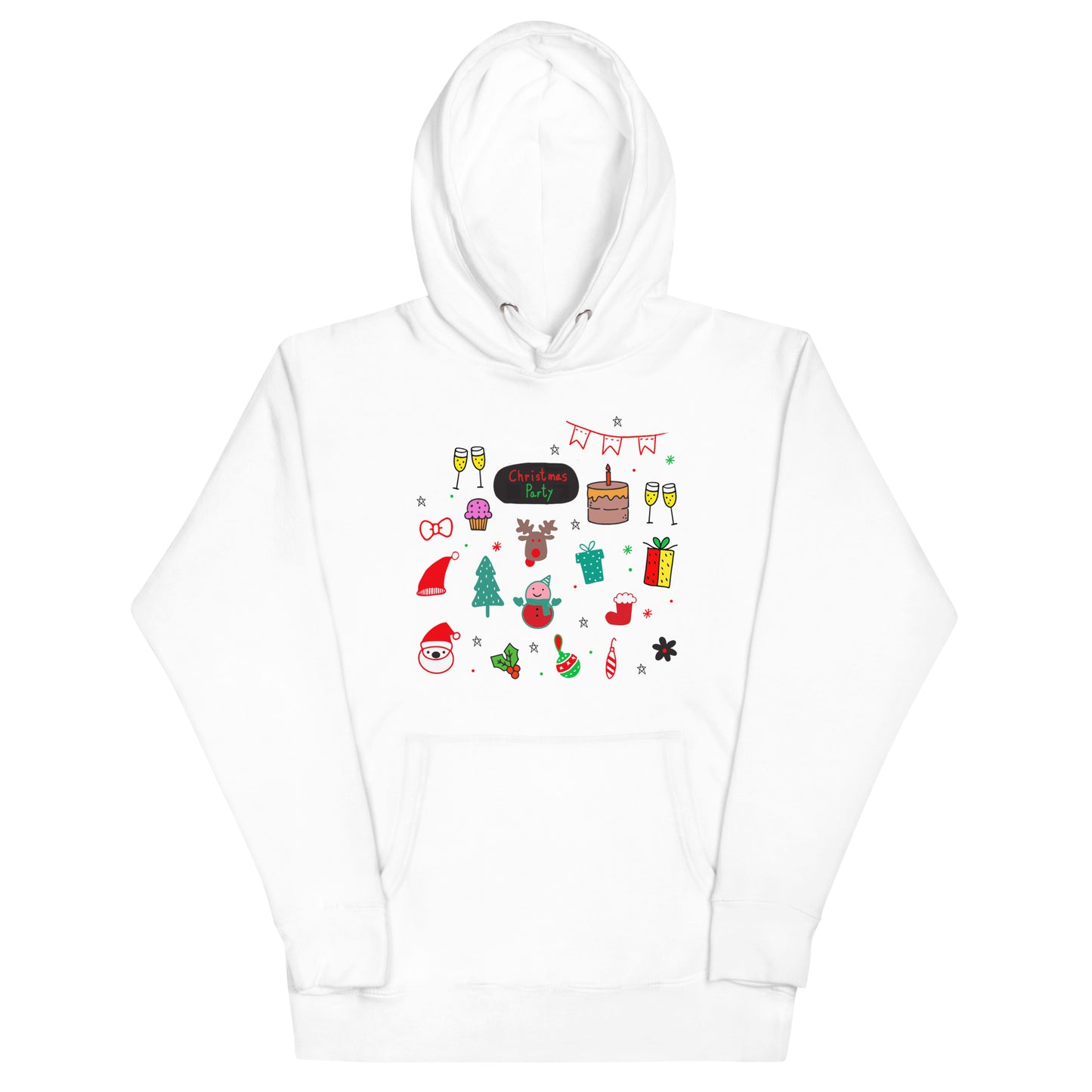Christmas Party - Felpa Unisex con Cappuccio - 2 Colori -