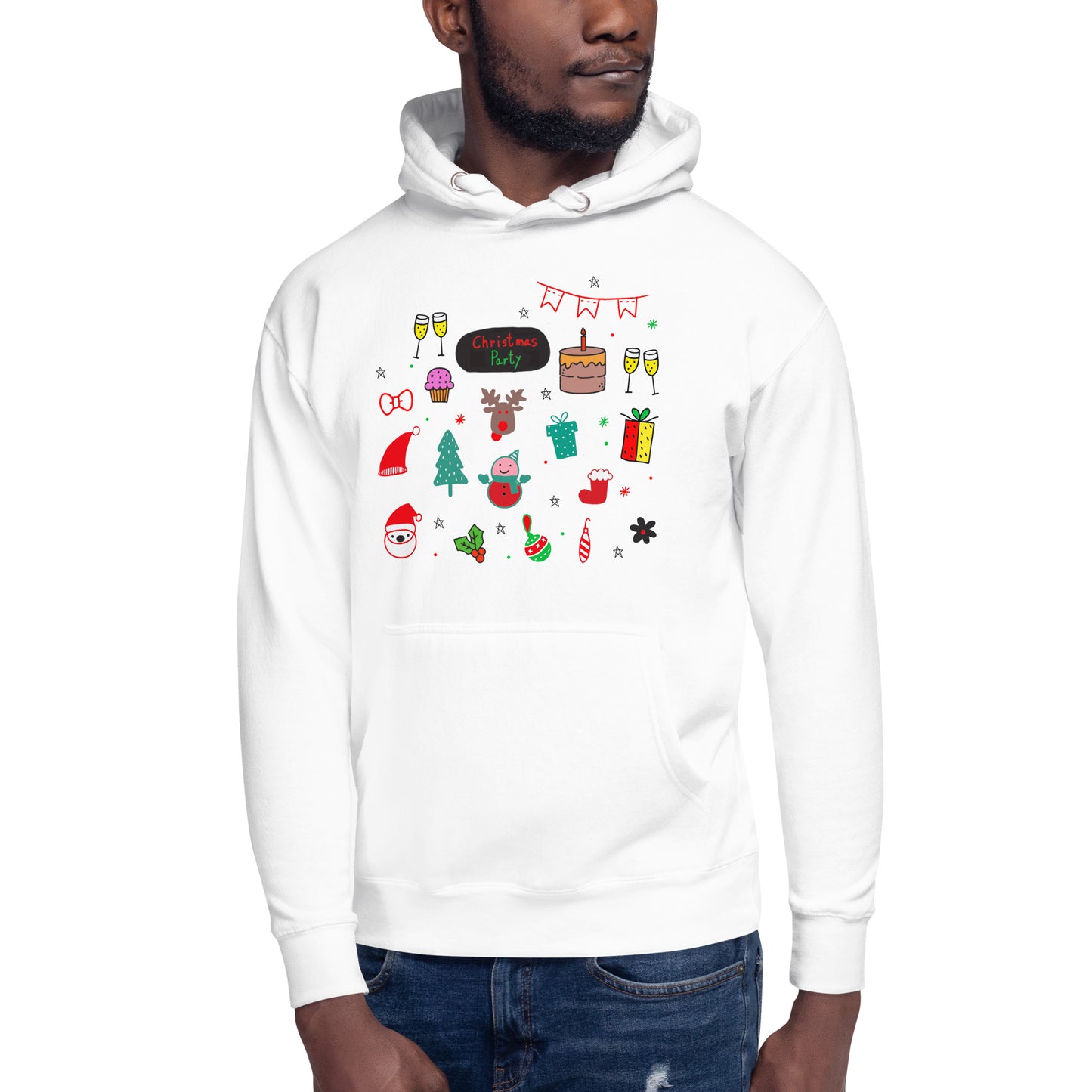 Christmas Party - Felpa Unisex con Cappuccio - 2 Colori -