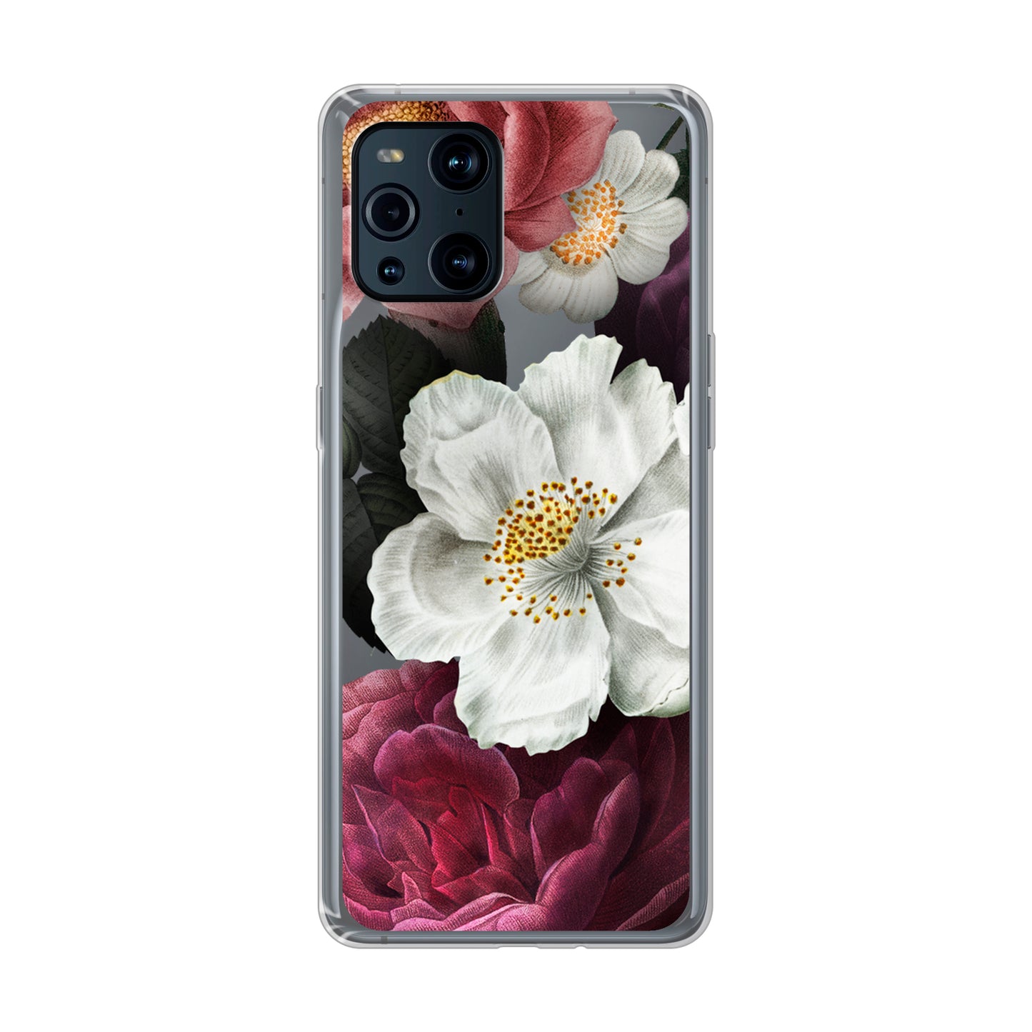 Oppo Find X3 Pro Cover Morbida Trasparente - Stampa sul Retro -
