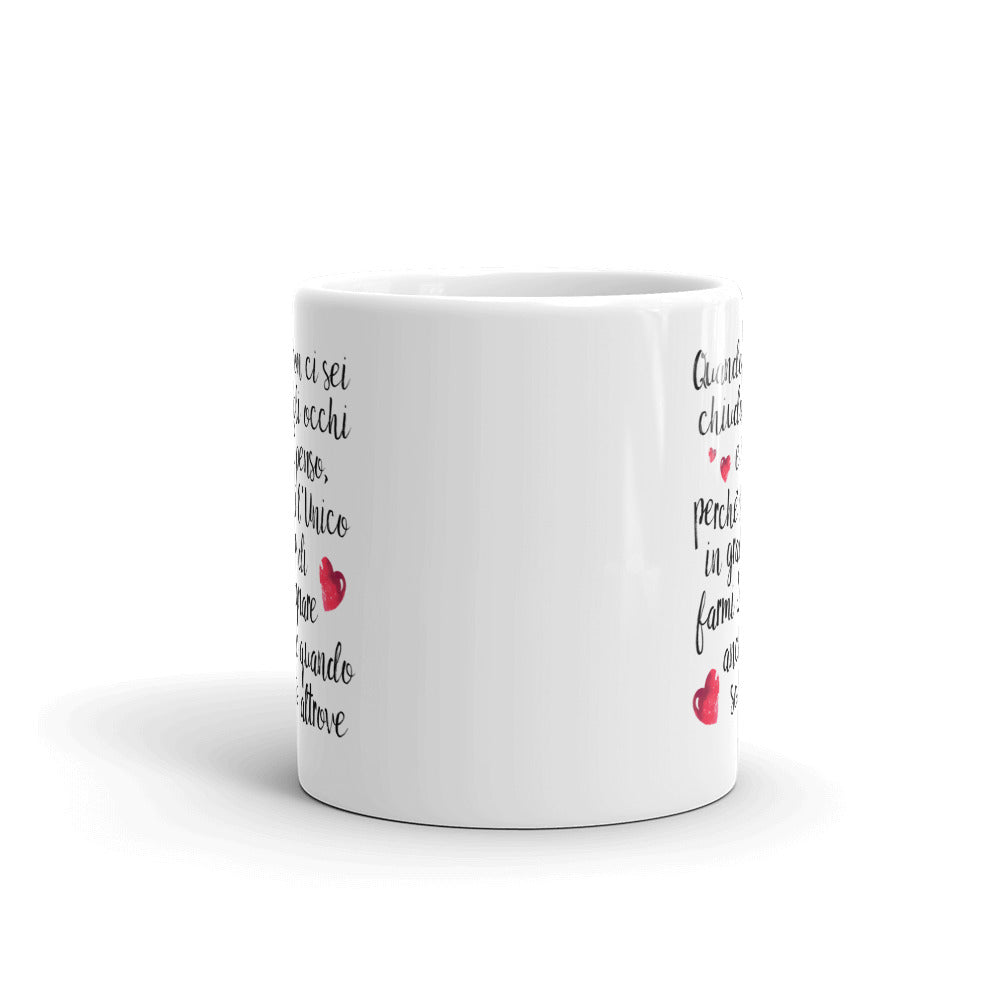 Quando non ci sei...per Lui - Tazza Bianca in Ceramica