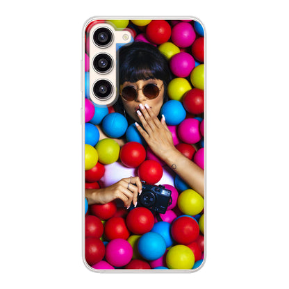 Samsung Galaxy S23 Plus - Cover Morbida Trasparente -Stampa sul Retro