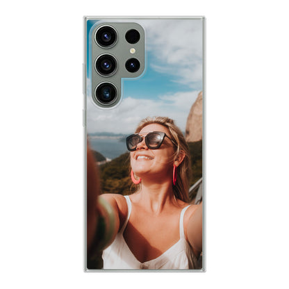 Samsung Galaxy S23 Ultra - Cover Morbida Trasparente -Stampa sul Retro