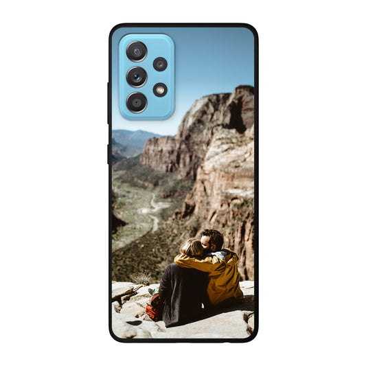 Samsung Galaxy A52 / Galaxy A52 5G / Galaxy A52s 5G Cover Morbida di Colore Nero - Stampa sul Retro