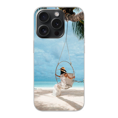 Apple iPhone 15 Pro Cover Morbida Trasparente - Stampa sul Retro