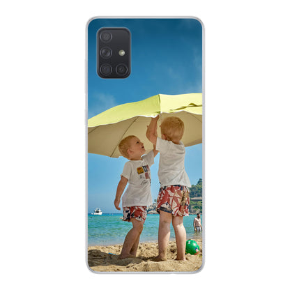 Samsung Galaxy A71 5G - Cover Morbida Trasparente -Stampa sul Retro