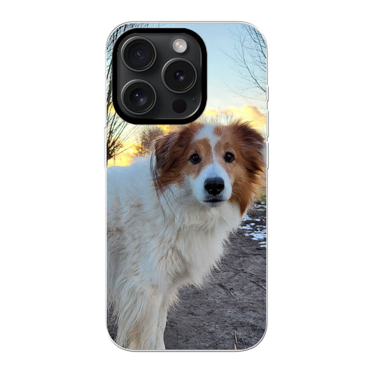Apple iPhone 15 Pro Hybrid case with MagSafe (back printed, transparent)