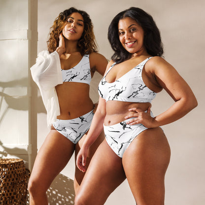 Marble -  Bikini a vita alta