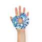 Onde Blu-  Elastico per capelli (Scrunchie)